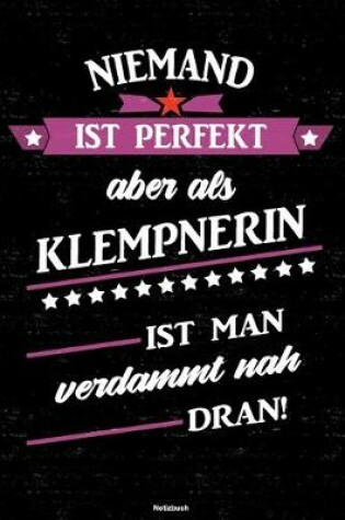 Cover of Niemand ist perfekt aber als Klempnerin ist man verdammt nah dran! Notizbuch