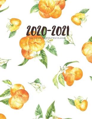 Book cover for Daily Planner 2020-2021 Watercolor Oranges 15 Months Gratitude Hourly Appointment Calendar
