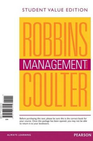 Cover of Management, Student Value Edition Plus 2014 Mymanagementlab with Pearson Etext -- Access Card Package