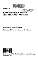 Book cover for International Finance and Financial Markets