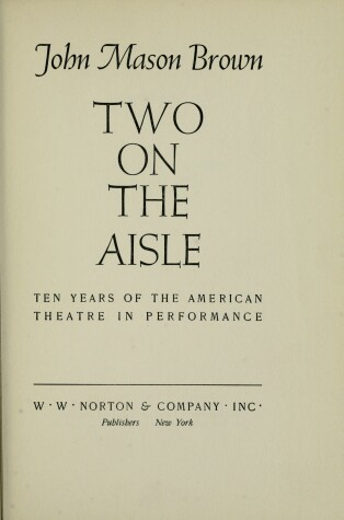 Book cover for Two on the Aisle