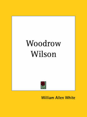 Book cover for Woodrow Wilson (1929)