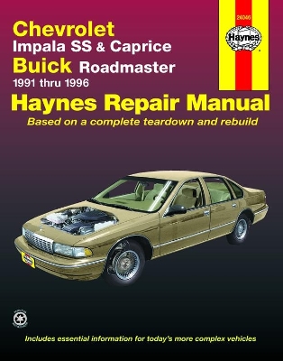 Book cover for Chevrolet Impala SS & Caprice & Buick Roadmaster (91 - 96)