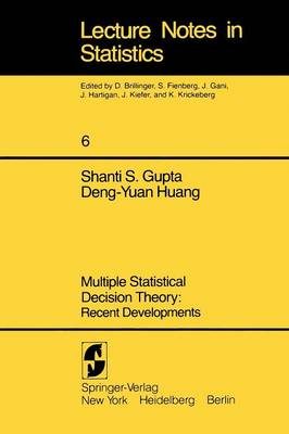 Book cover for Multiple Statistical Decision Theory: Recent Developments