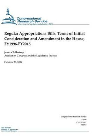 Cover of Regular Appropriations Bills