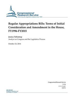 Cover of Regular Appropriations Bills