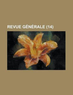 Book cover for Revue Generale (14)