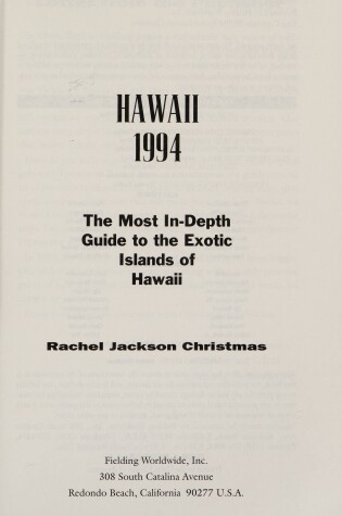 Cover of Fielding's Hawaii