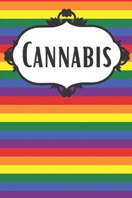 Book cover for Rainbow Stripes Cannabis Journal