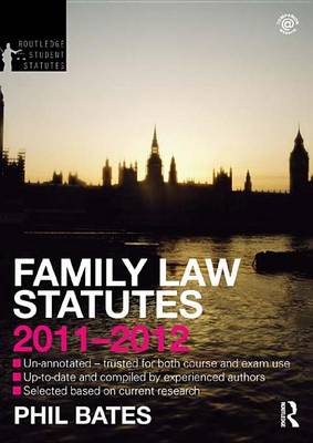 Book cover for Family Law Statutes 2011-2012