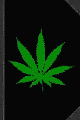 Book cover for Cannabis Leaf 8-Bit Journal Notebook