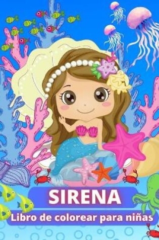 Cover of Sirena Libro de colorear para niñas