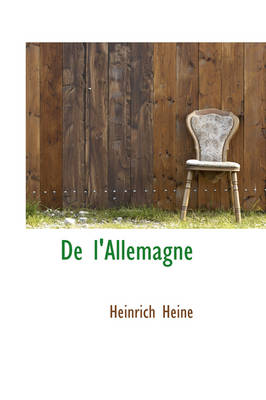 Book cover for de L'Allemagne