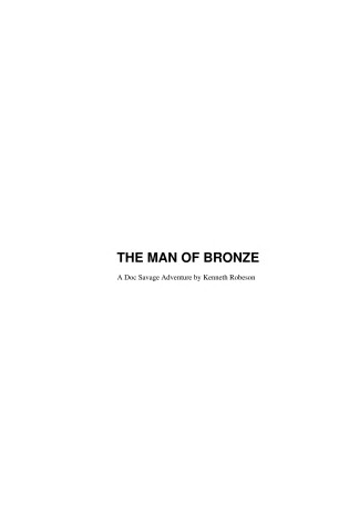 Cover of The Man of Bronze