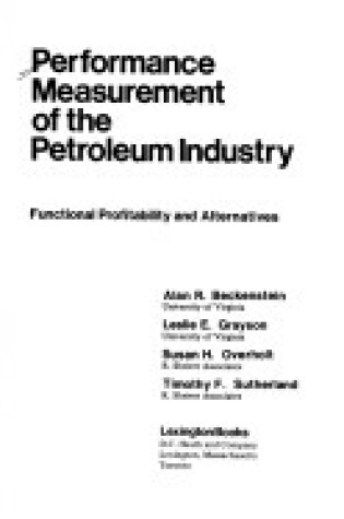 Cover of Performance Measurement of the Petroleum Industry