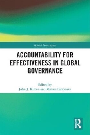 Cover of Accountability for Effectiveness in Global Governance