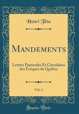 Book cover for Mandements, Vol. 2