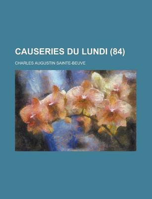 Book cover for Causeries Du Lundi (84)