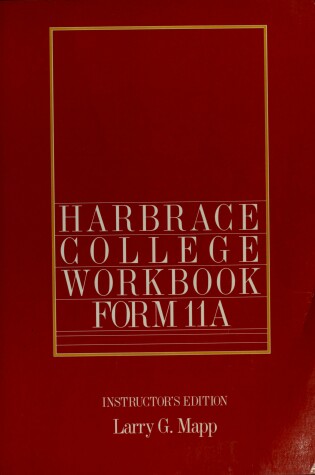 Cover of Harbrace College Handbook, Form 11a