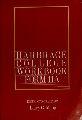 Book cover for Harbrace College Handbook, Form 11a