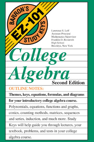 Cover of Ez-101 College Algebra