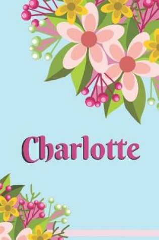 Cover of Charlotte Personalized Blank Lined Journal Notebook
