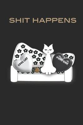 Book cover for Shit Happens Cat on Sofa Notebook