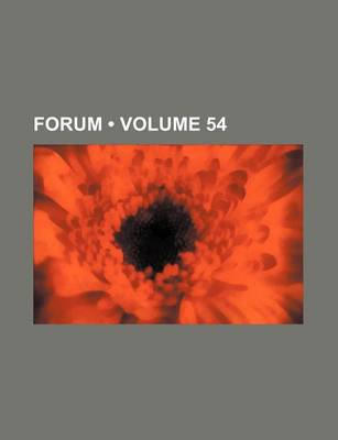 Book cover for Forum (Volume 54)