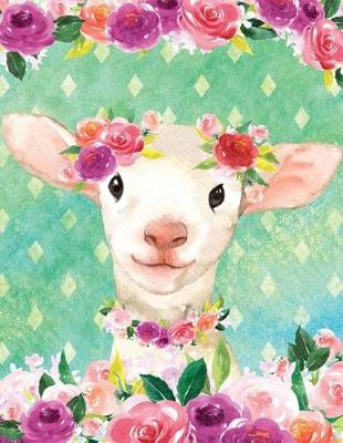 Cover of My Big Fat Journal Notebook For Animal Lovers Lamb In Flowers