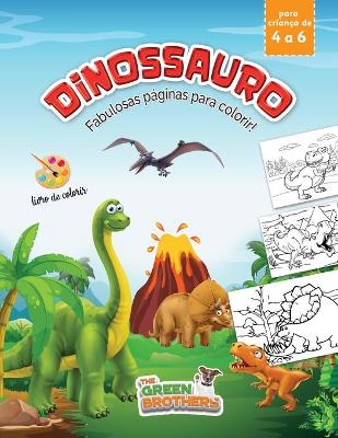 Book cover for livro de colorir dinossauros