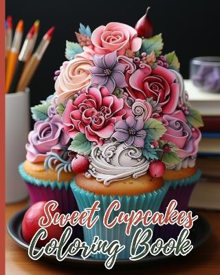 Book cover for Sweet Cupcakes Coloring Book