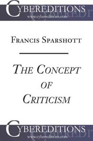 Cover of The Concept of Criticism