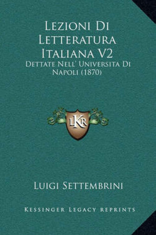Cover of Lezioni Di Letteratura Italiana V2