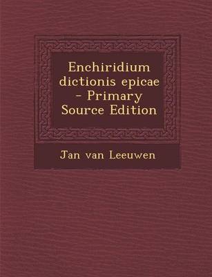 Book cover for Enchiridium Dictionis Epicae