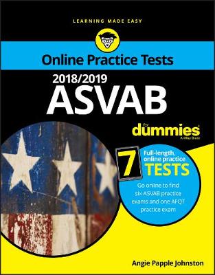 Book cover for 2018/2019 ASVAB For Dummies with Online Practice