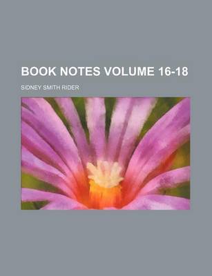 Book cover for Book Notes Volume 16-18