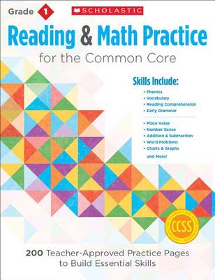 Book cover for Reading and Math Practice, Grade 1