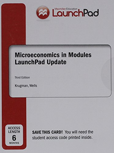 Book cover for Launchpad for Krugman's Microeconomics in Modules - Update (Six Month Access)