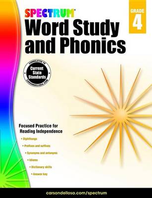 Cover of Spectrum Word Study and Phonics, Grade 4