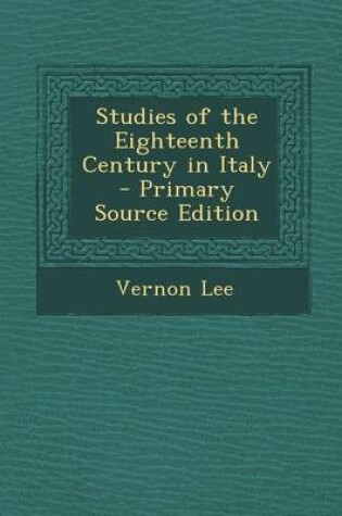 Cover of Studies of the Eighteenth Century in Italy