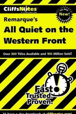 Cover of Cliffsnotes on Remarque's All Quiet on the Western Front