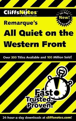 Cover of Cliffsnotes on Remarque's All Quiet on the Western Front