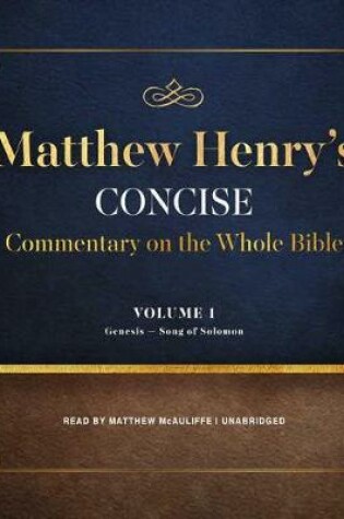 Cover of Matthew Henry's Concise Commentary on the Whole Bible, Vol. 1