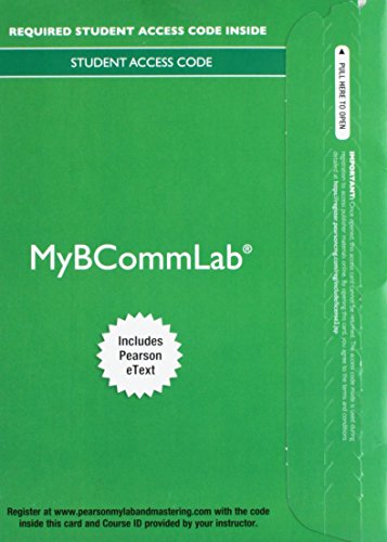 Book cover for MyBcommLab with Pearson eText--Component Access Card (1 semester) (2017)