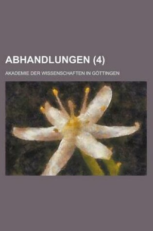 Cover of Abhandlungen (4)