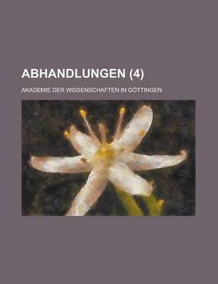 Book cover for Abhandlungen (4)