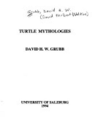 Cover of Turtle Mythologies