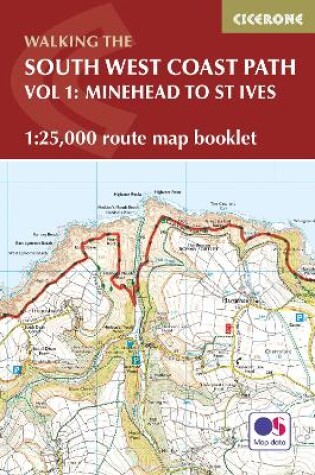 Cover of South West Coast Path Map Booklet - Vol 1: Minehead to St Ives