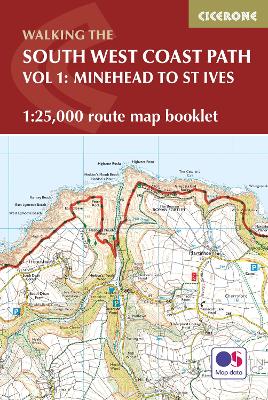 Book cover for South West Coast Path Map Booklet - Vol 1: Minehead to St Ives