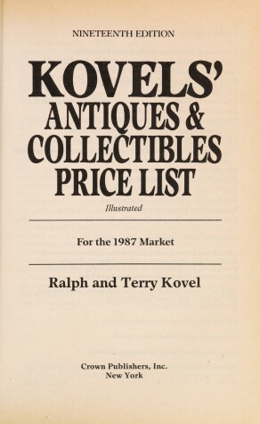 Book cover for Kovels Antiques and Collectables Price List